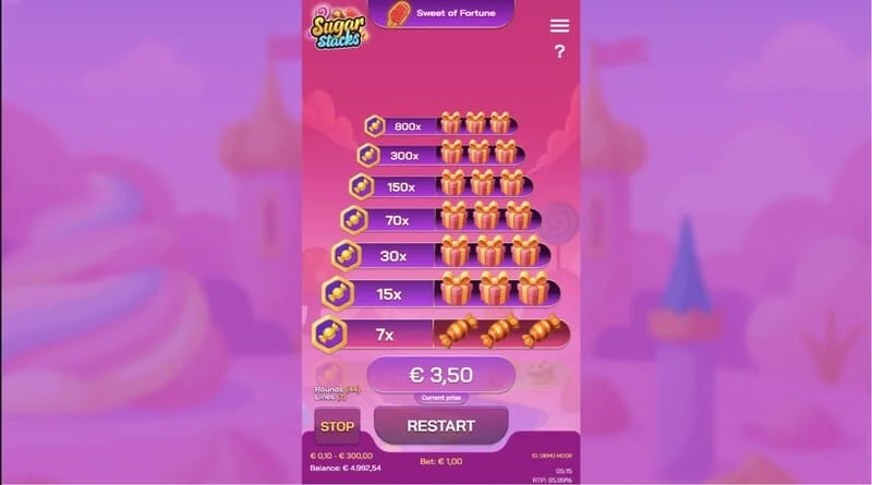 Sugar Stacks – liels laimests pēc izmaksas torņa augšējā līmenī